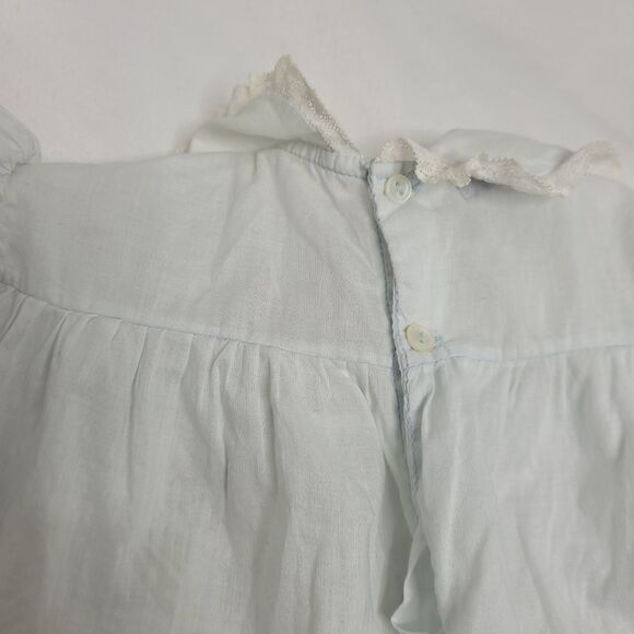 VINTAGE 50s dress Polly Flinders smocked embroidered puff sleeve 12 months‎ - Picture 5 of 8